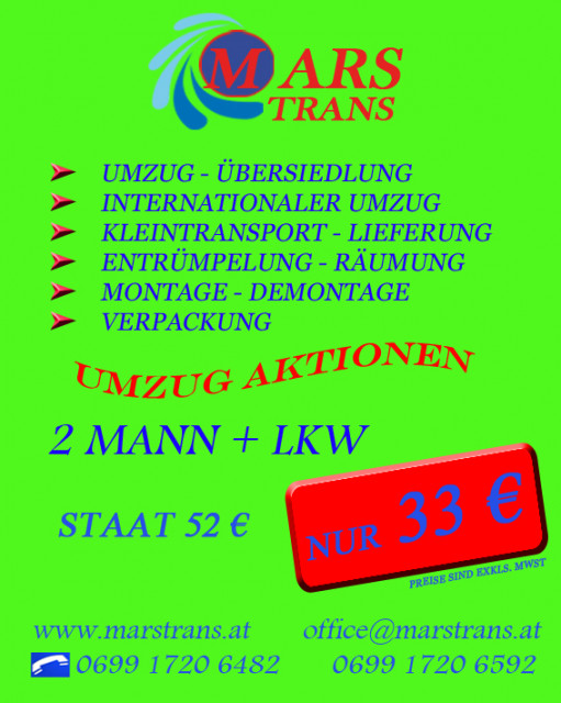 Entrümpelung Räumung / MarsTrans - Dienstleistungen Business Gewerbe - Wien