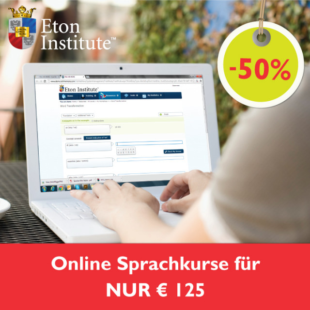 Unschlagbare Sommeraktion bei Eton Institute! -50% auf alle Online Sprachkurse! - Lernen Lehren Lesen - Wien