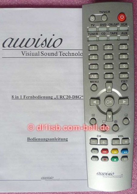 Fernbedienung Auvisio 8 in 1 Universal (neu OVP) - Tv Hifi Video Audio - Karlsruhe