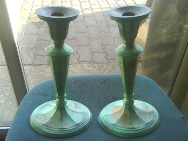 2 Kerzenständer Vollmetall :-) - Handwerk Hausbau Garten - Rheinau