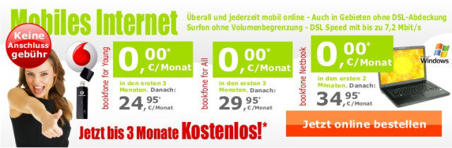 Bookfone.de - die mobile Internet Flatrate  - Tv Hifi Video Audio - Bundesweit