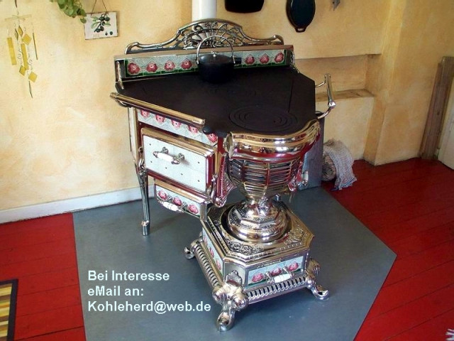 Antiker Küchenherd Jugendstil, Frankreich 1910, Kohleherd antik - Sammlungen - Gelsenkirchen Heßler